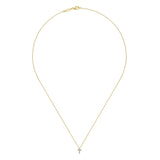 14K Yellow Gold Diamond Cross Pendant Necklace - Bay Hill Jewelers