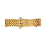 Ruby & Diamond Buckle Bracelet