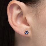 Trinity Sapphire Stud Earrings