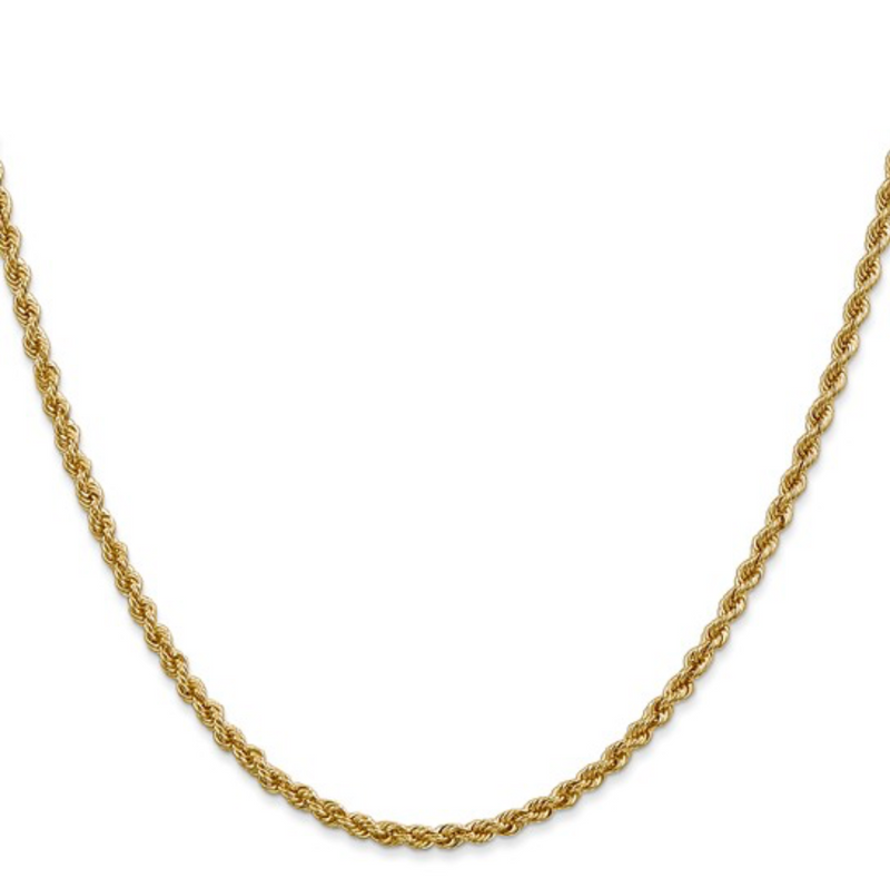 20" 14K Yellow Gold Rope Chain