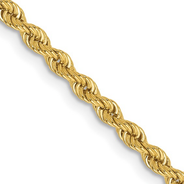 20" 14K Yellow Gold Rope Chain