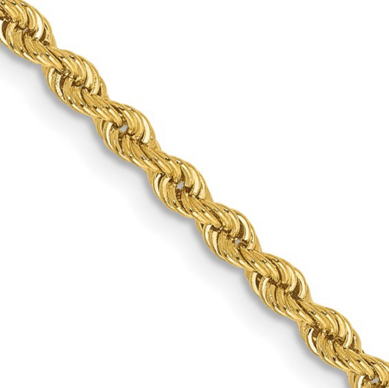 20" 14K Yellow Gold Rope Chain