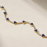 Trinity Sapphire and Diamond Tennis Bracelet