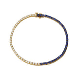Half & Half Sapphire and Diamond Thread Bracelet