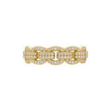 Double Buckle Diamond Band