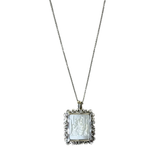 Mother of Pearl White Gold Pendant Necklace