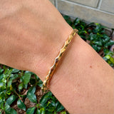 Rose Gold Geometric Design Bangle