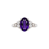 Platinum Amethyst and Diamond Ring - Bay Hill Jewelers