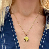 Christopher Columbus Coin Pendant on Adjustable Wheat Chain