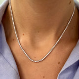 Diamond Tennis Necklace / 6 ctw