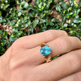 Oval Blue Topaz Ring