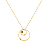 Multi Circle Pendant with Chocolate Diamond Bezel Necklace