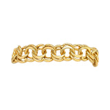 14K Solid Yellow Gold Double Link Bracelet