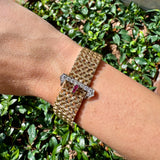 Ruby & Diamond Buckle Bracelet