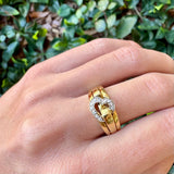 18K Yellow Gold Heart Ring