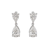 Lab Grown Pear Diamond Drop Earrings