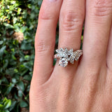 Platinum Diamond Floral Ring
