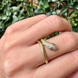 Snake Spiral Diamond Ring