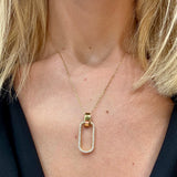 Open Diamond Link Necklace
