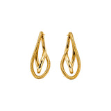 Textured Twist Hoop Earrings