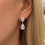 Lab Grown Pear Diamond Drop Earrings