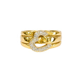 18K Yellow Gold Heart Ring