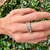 Emerald Cut Aquamarine 5 Stone Ring