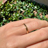 14K Yellow Gold Curved Band
