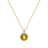 Christopher Columbus Coin Pendant on Adjustable Wheat Chain