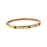 Trinity Emerald and Diamond Bangle