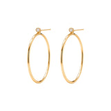 Diamond Bezel Hoops
