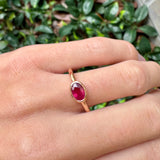Bezel Set Oval Ruby Ring