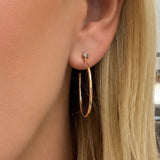Diamond Bezel Hoops
