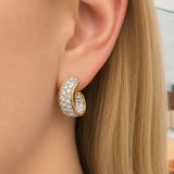 Two-Tone Inside Out Diamond Hoops