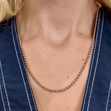 Moon Beam Rose Tone Sterling Silver Necklace