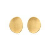 Curved Satin Disk Earrings