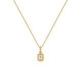 Emerald Cut Lab Grown Diamond Pendant Necklace