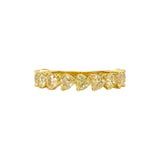 Heart Shape Fancy Yellow Diamond Eternity Band