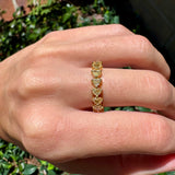 Heart Shape Fancy Yellow Diamond Eternity Band