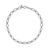 925 Sterling Silver Oval Link Chain Necklace with Bujukan Connectors