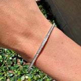 Channel Set Diamond Round Bangle