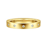 Gabriel & Co. - Amarelle - 14K Yellow Gold Burnish Diamond Eternity Band size 6.5 - Bay Hill Jewelers