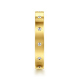 Gabriel & Co. - Amarelle - 14K Yellow Gold Burnish Diamond Eternity Band size 6.5 - Bay Hill Jewelers