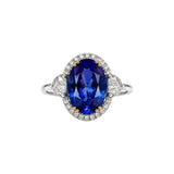 Oval Tanzanite and Diamond Ring