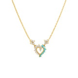 18K Yellow Gold Serpentine Chain with Heart