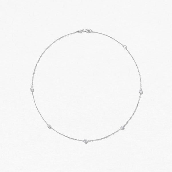 Hearts on Fire White Gold Signature Bezels By The Yard 5 Stone