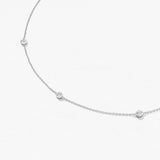 Hearts on Fire White Gold Signature Bezels By The Yard 5 Stone