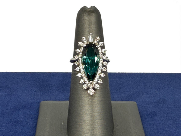 Blue/Green Tourmaline Custom Design ring