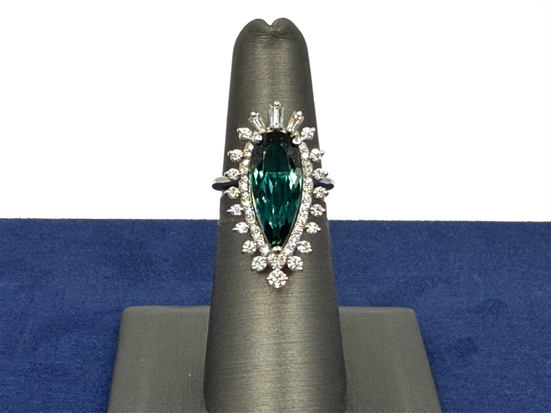 Blue/Green Tourmaline Custom Design ring