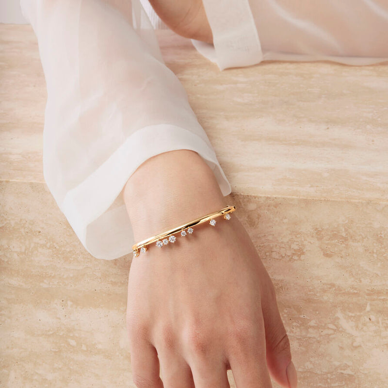 Barre Floating Diamond Bangle